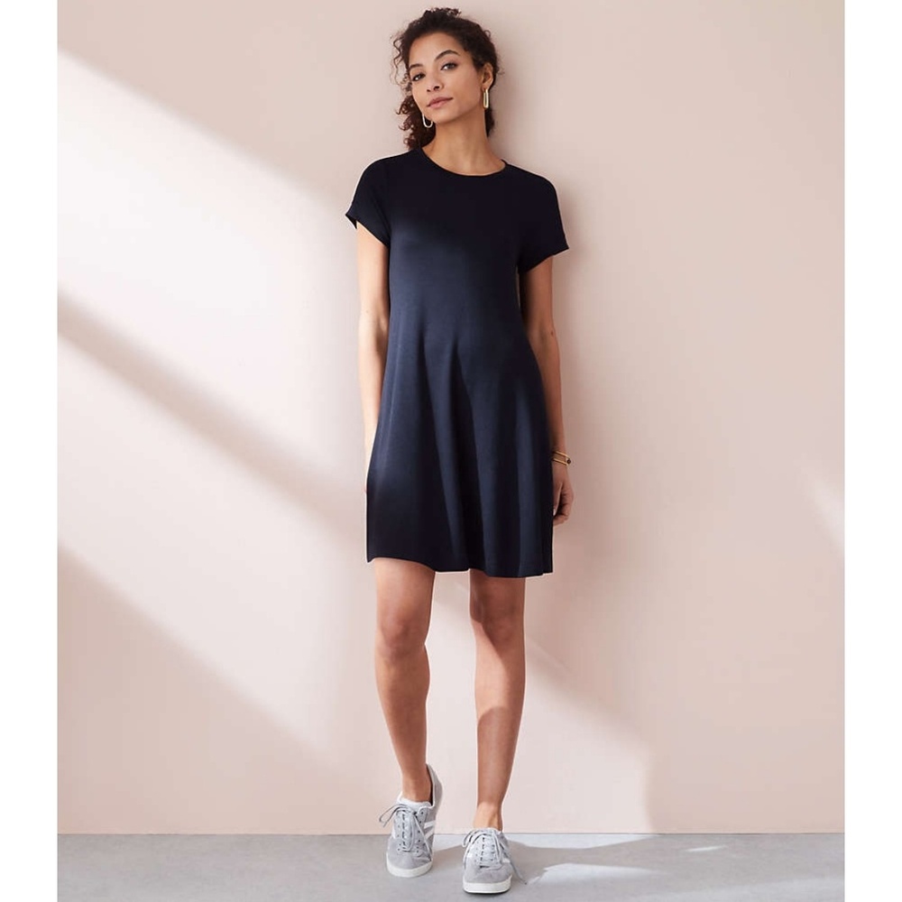 Lou & Grey Signaturesoft Black T-Shirt Dress